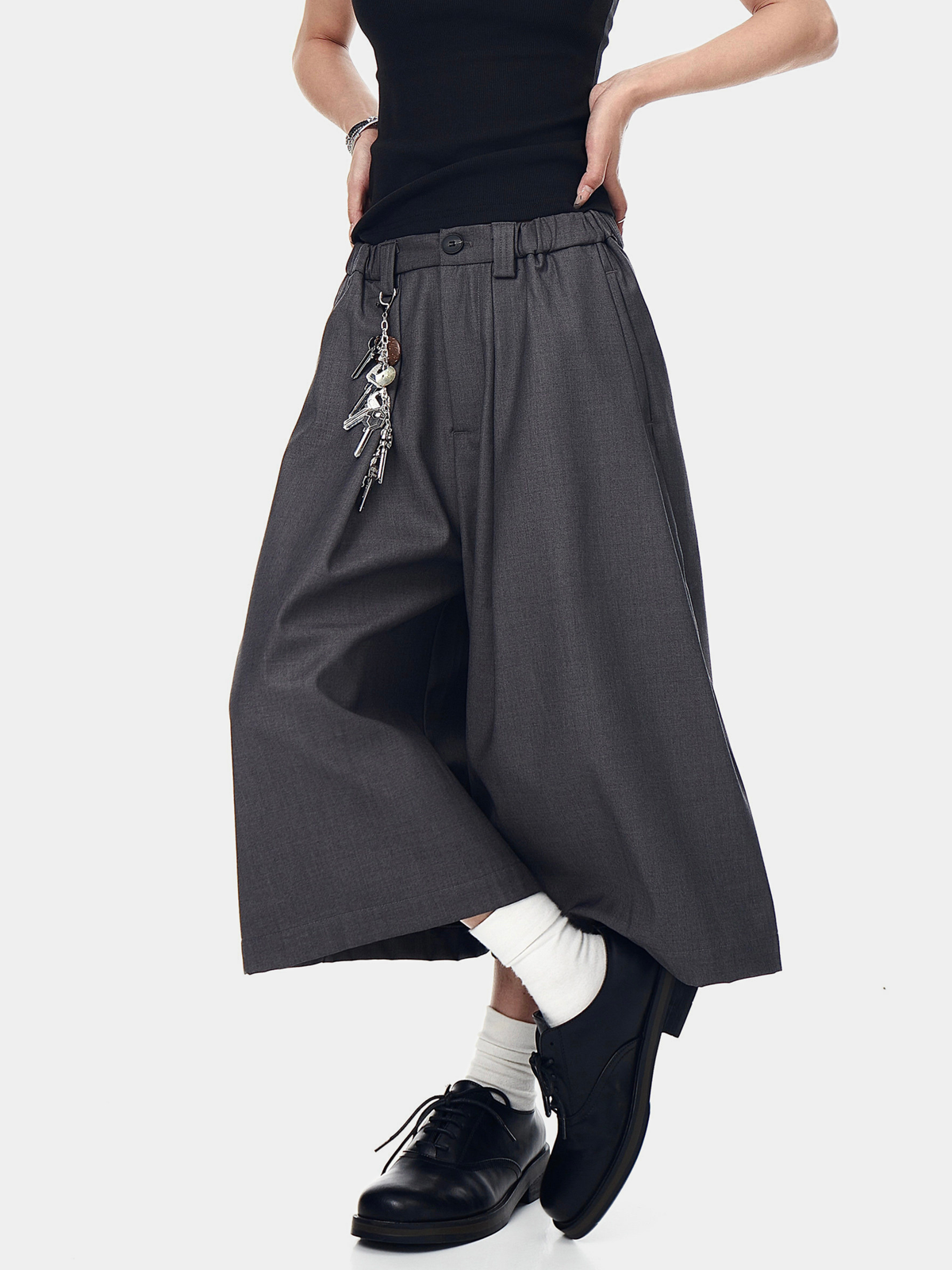 Thunderbark – Knitterfreie verkürzte Hose mit weitem Bein für Damen