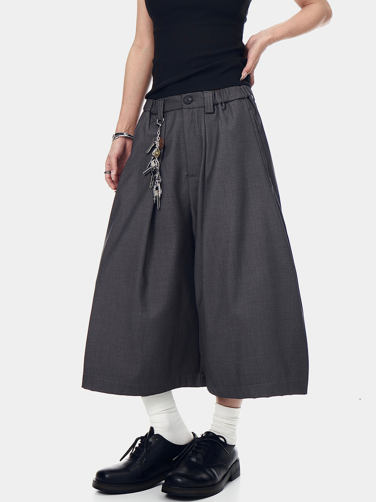 Thunderbark – Knitterfreie verkürzte Hose mit weitem Bein für Damen