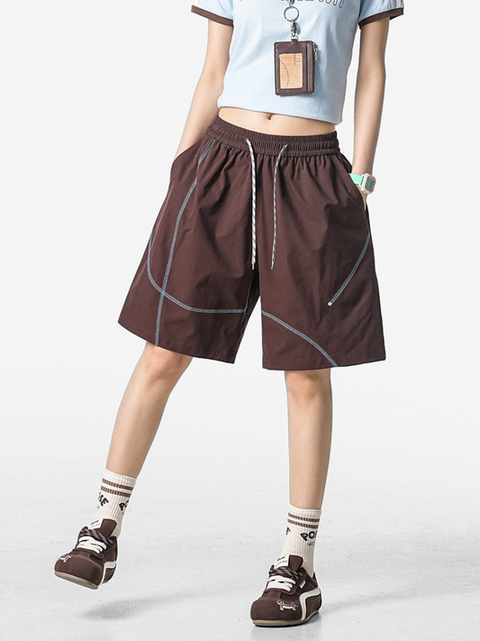 FoxLeap – Unisex-Sportshorts mit Kontrastnähten, leicht und atmungsaktiv