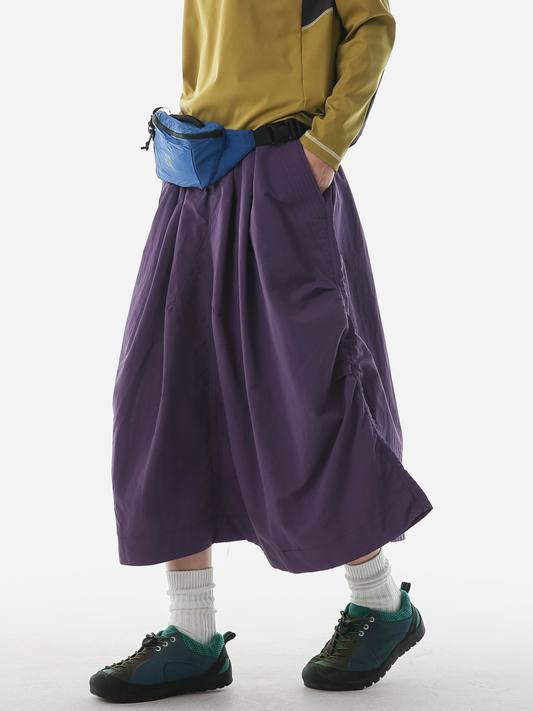 Clifftide – Wasserabweisender, schnell trocknender Midi-Rock aus Knitterstoff für Damen