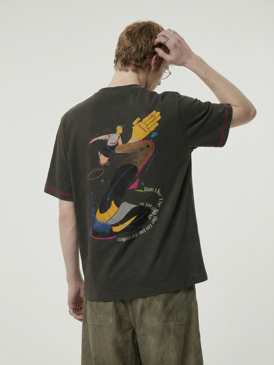 DryMove – Atmungsaktives Unisex-Sport-T-Shirt mit Grafikprint