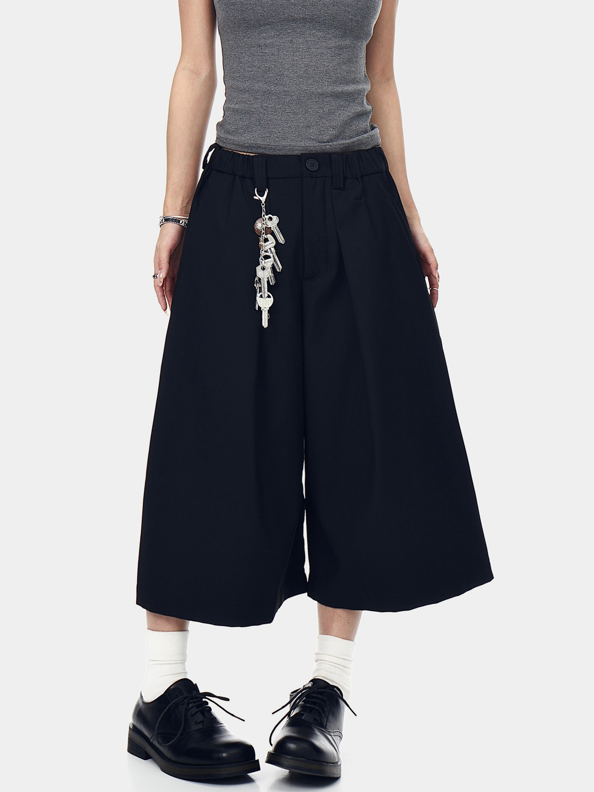 Thunderbark – Knitterfreie verkürzte Hose mit weitem Bein für Damen