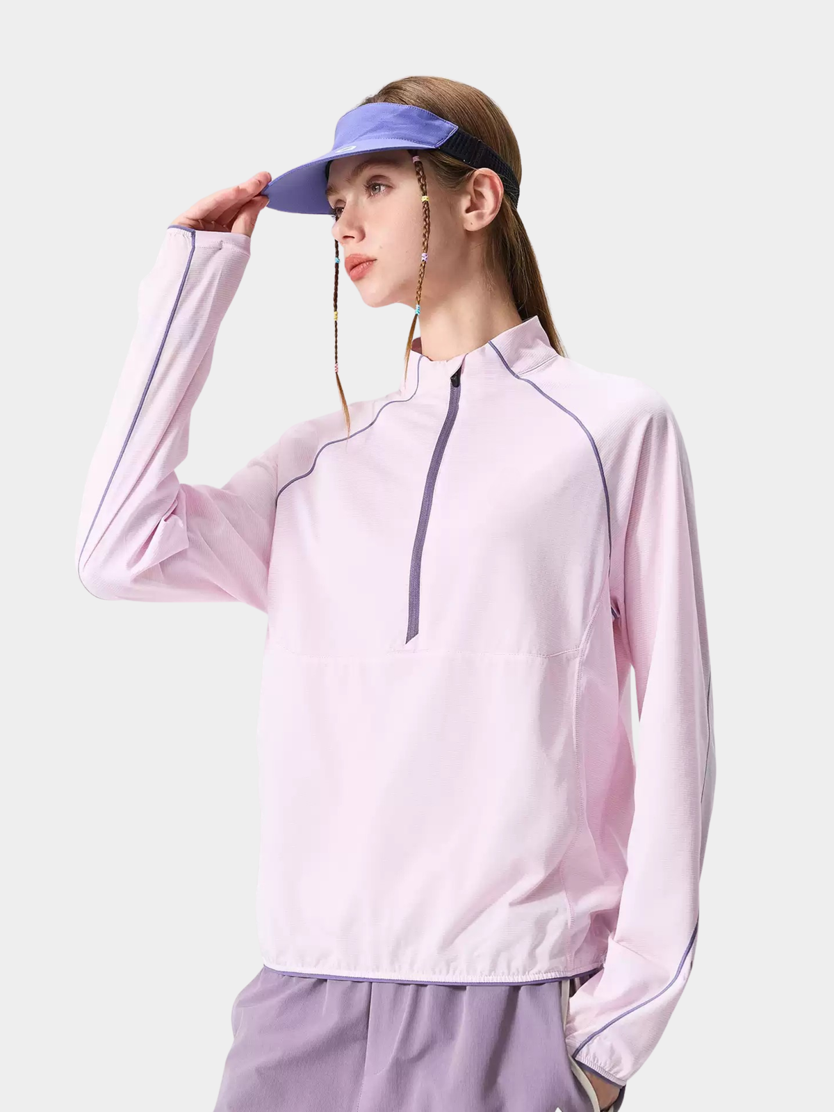 Snappy – Feuchtigkeitsableitendes, schnelltrocknendes Langarmshirt mit halbem Reißverschluss