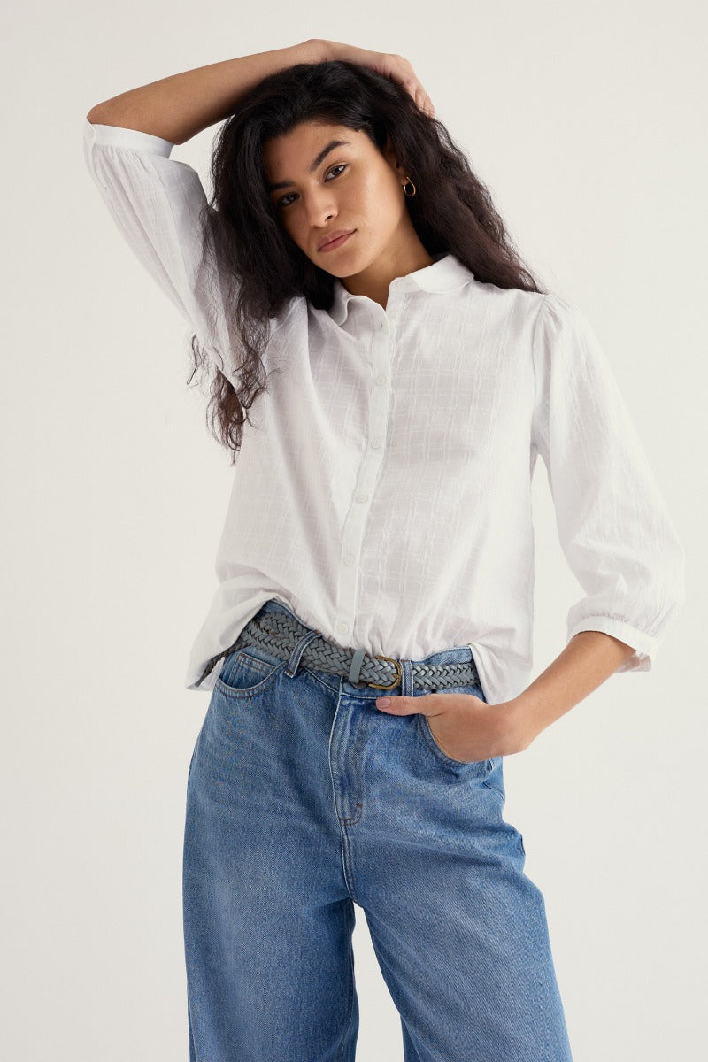 Hope Cottage Bluse aus Bio-Baumwolle mit Karomuster