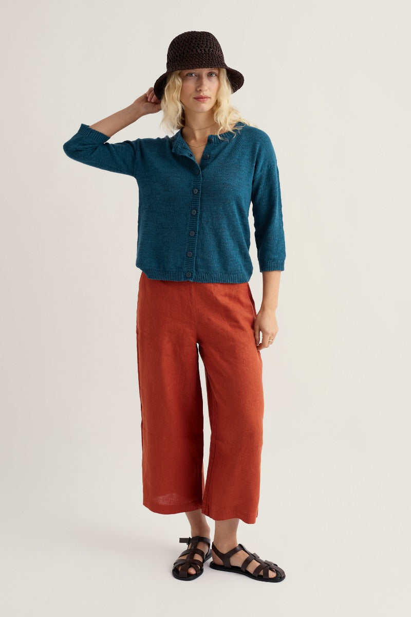 Strickjacke aus Leinen und Bio-Baumwolle Pentire Steps