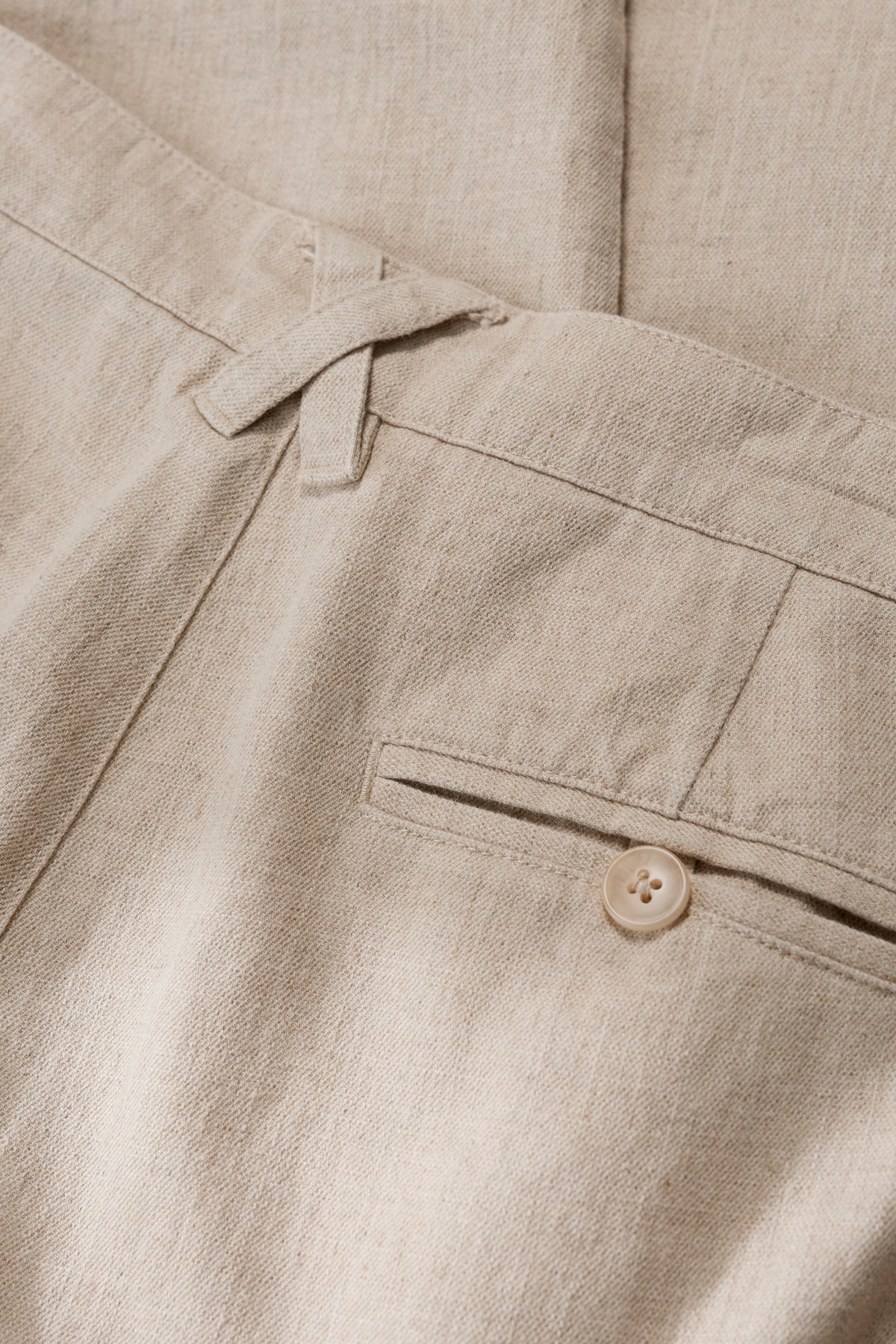 Men's Messack Undyed Cotton-Linen Trousers