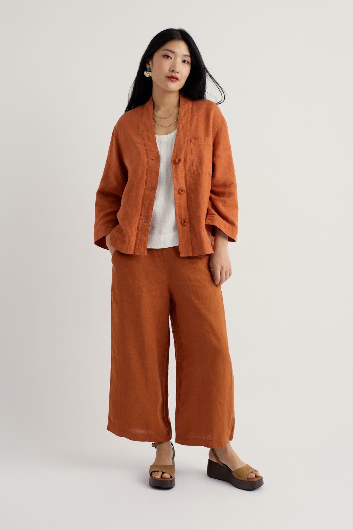 Merrivale Culottes aus Leinen
