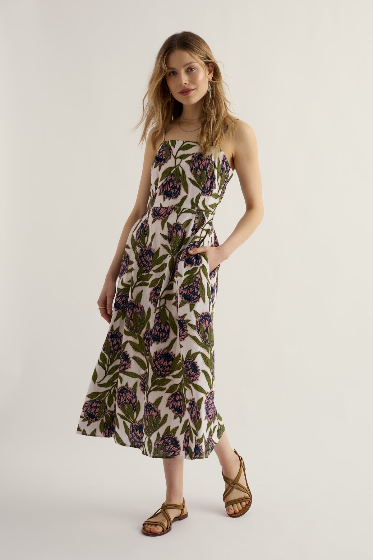 Ärmelloses Midikleid Madern