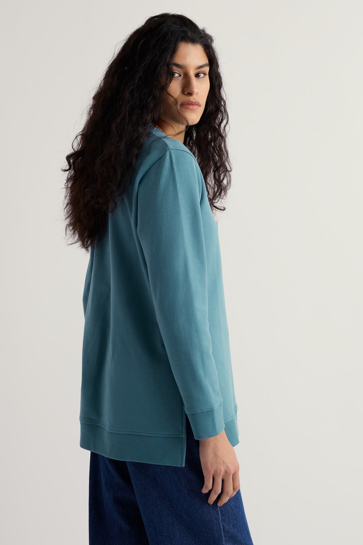 Genni Longline-Sweatshirt aus Bio-Baumwolle