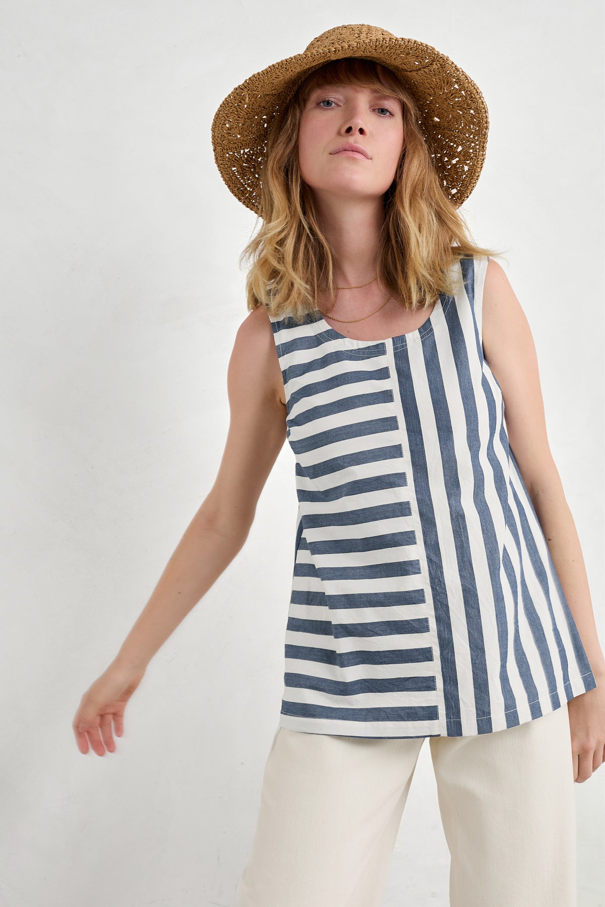 Sea Kissed Organic Cotton Striped Vest