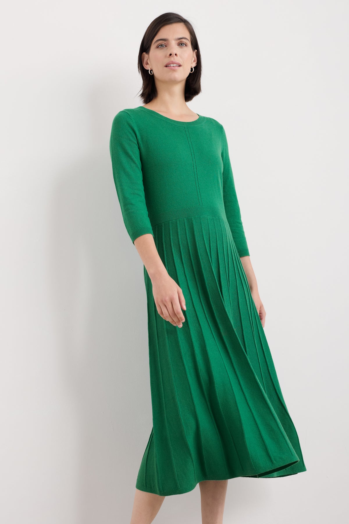 Folk Song Strickkleid in Midi-Länge