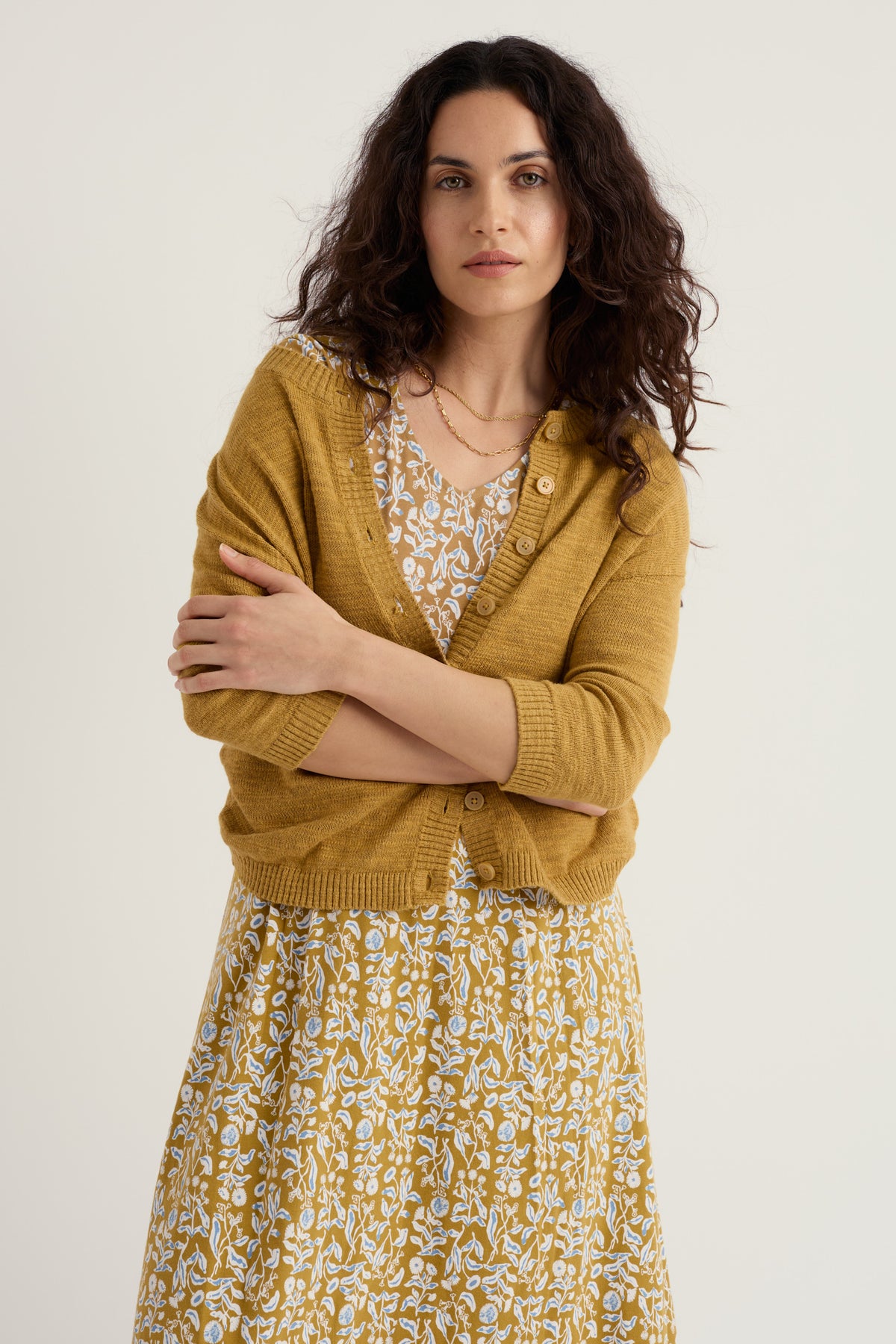 Strickjacke aus Leinen und Bio-Baumwolle Pentire Steps