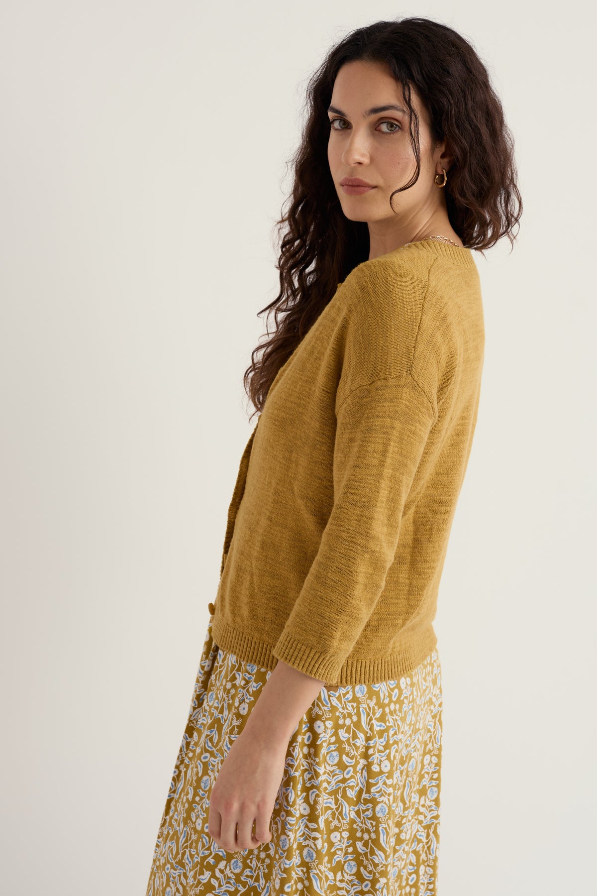 Strickjacke aus Leinen und Bio-Baumwolle Pentire Steps
