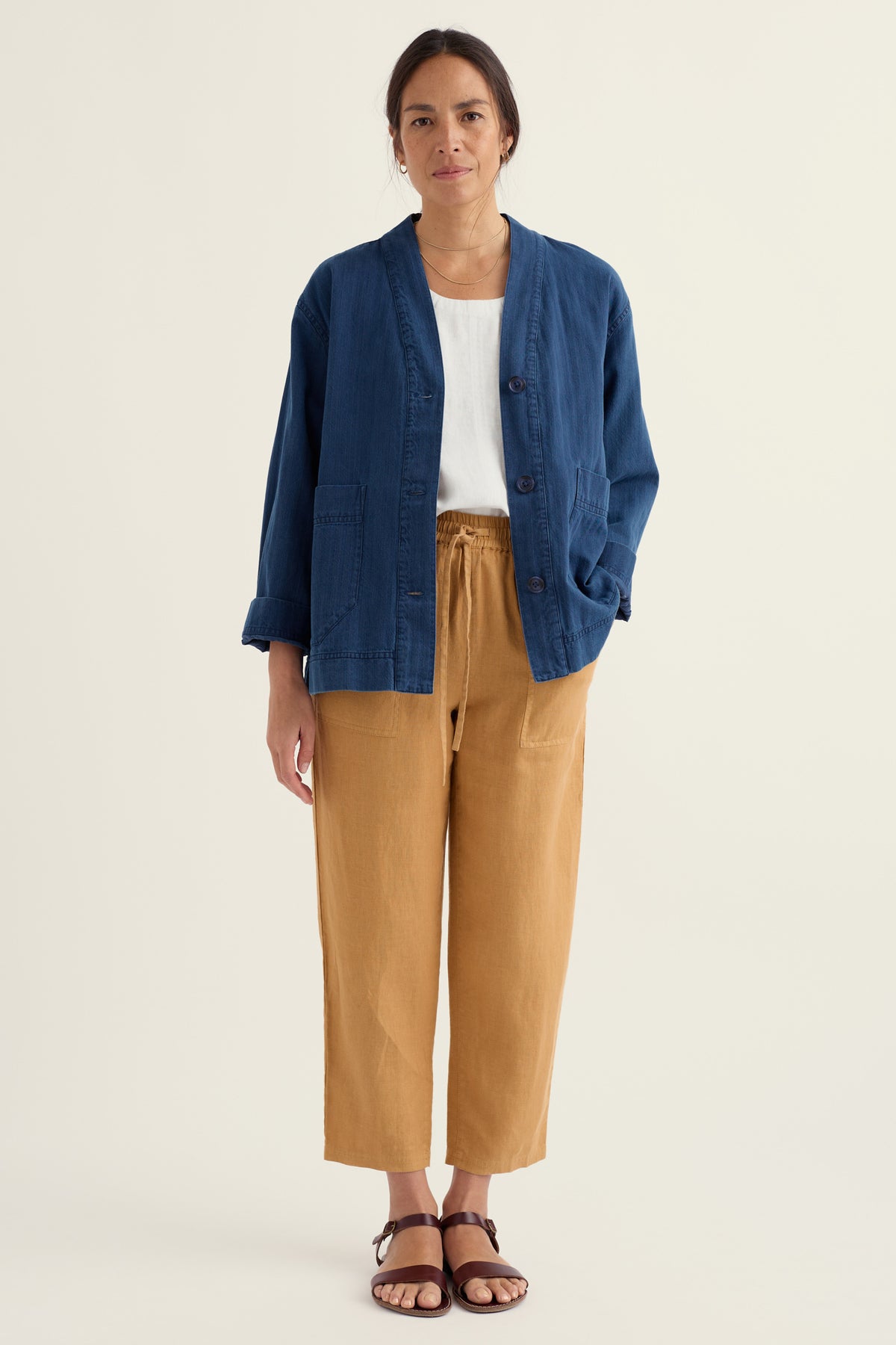 Sholl Tapered Leinenhose
