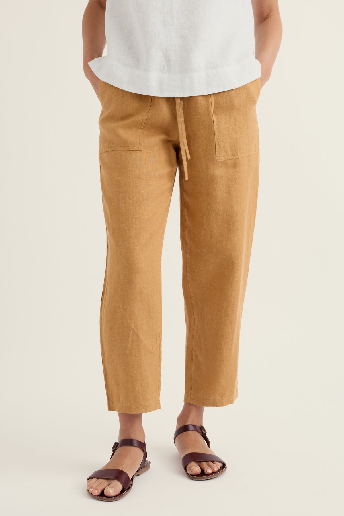 Sholl Tapered Leinenhose