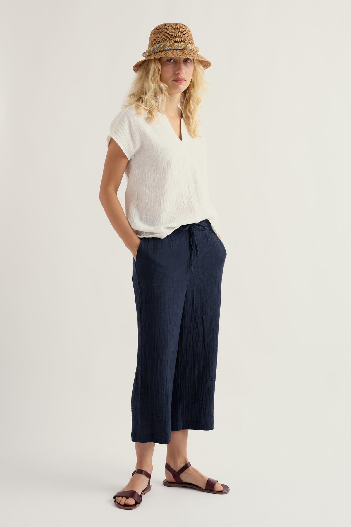 Tide Flow Culottes aus Bio-Baumwolle